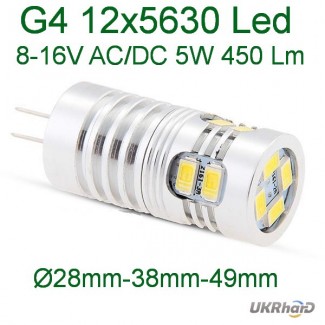 Светодиодная Led лампа G4 5W, 450 Lm, 12V